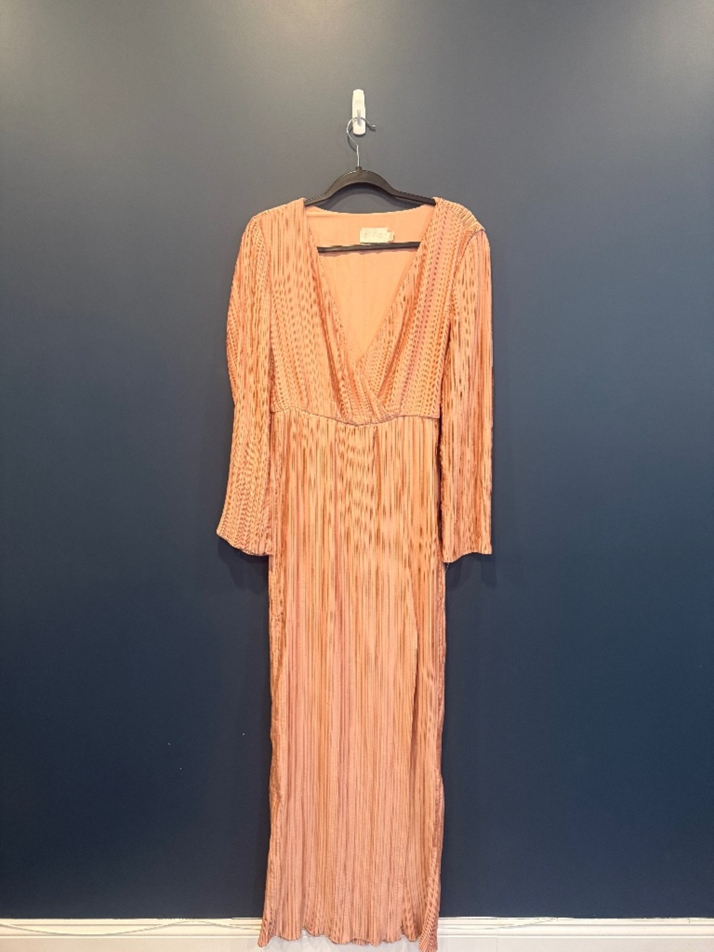 Blush Pink Pleated Maxi Dress — TJD (Size 8)